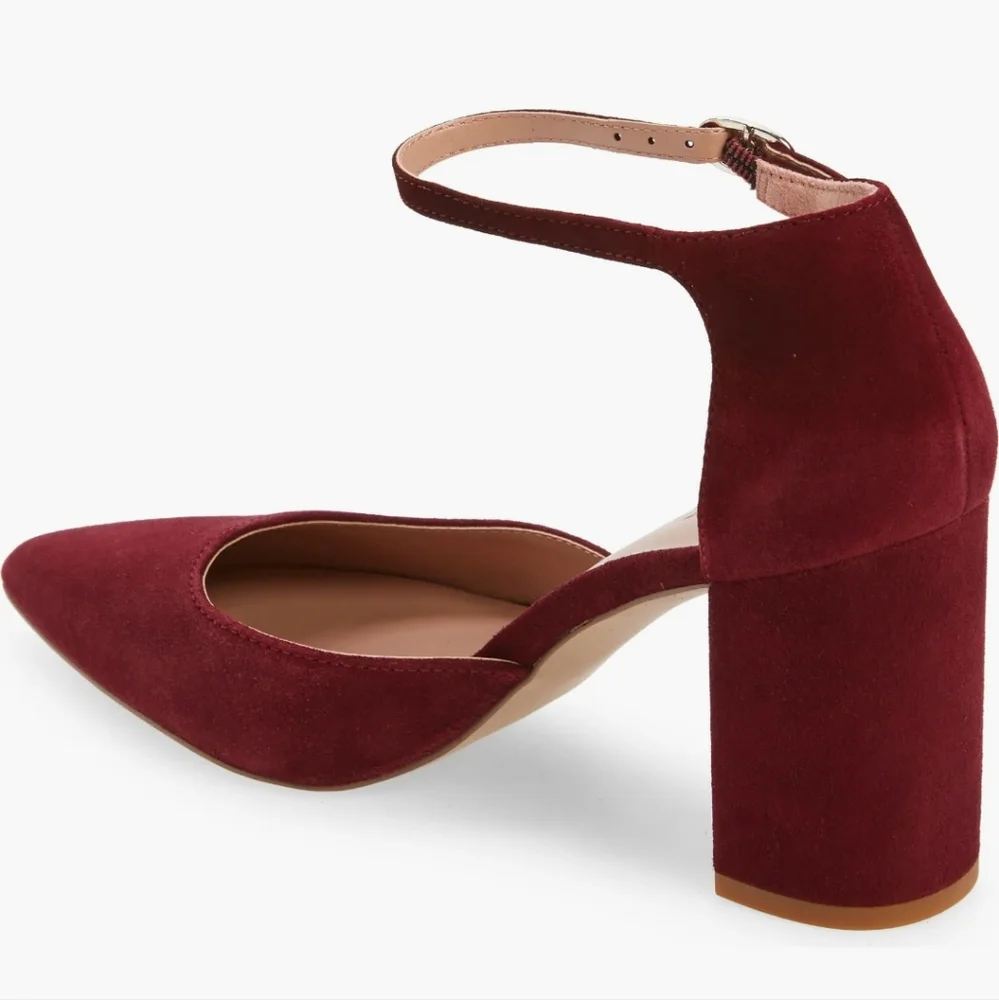 Paola Ankle Strap Pointed Toe Pump